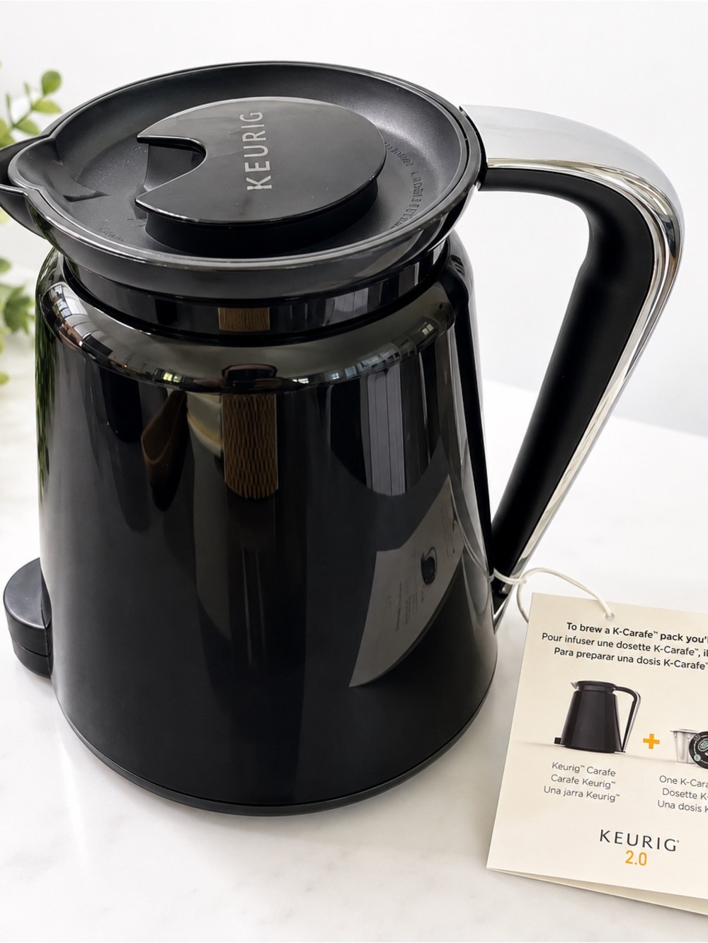 Keurig 2.0 K-Carafe Thermal Coffee Carafe Black 32oz Replacement